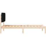  Krevetni okvir s tapiciranim uzglavljem Crna 75 x 190 cm | shoptok.hr