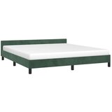 vidaXL okvir za krevet s uzglavljem tamnozeleni 160x200 cm baršunasti | shoptok.hr