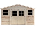 Timbela Lesena vrtna hiša - 418x220xH246 cm/7,98 m2 - Vrtna lopa s podi - M332+M332G, (21823613) Cene