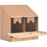 vidaXL Gnezdišče za kokoši z 2 predelkoma 63x40x65 cm trdna borovina, (20767476) | Shoptok.si