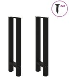  Noge za konzolni stol crne 2 kom 38 x (72-73) cm čelik | shoptok.hr