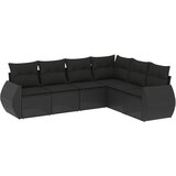  The Living Store Vrtna sedežna garnitura 6-delna z blazinami črna poli ratan - Vrtna Sedežna Garniture, (21446624) | Shoptok.si