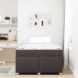  Konstrukcija postelje Temno rjava 120 x 200 cm blago | Shoptok.si