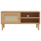 TV omarica - TV enota - Televizijska omarica SENJA videz ratana rjava 106x40x49 cm trdna borovina, (21701284) | Shoptok.si
