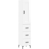  The Living Store Visoka omara visok sijaj bela 34,5x34x180 cm inženirski les - Visoka Omarica, (21445306) | Shoptok.si