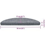 vidaXL Samoljepljivi otirači za stepenice 30 kom sivi 56 x 17 x 3 cm | shoptok.hr