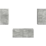  Komplet TV omaric 2 pcs Betonsko siva Konstruiran les, (5000132269) | Shoptok.si