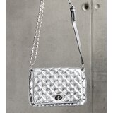 Gemre Silver Quilted Crossbody Bag Quartilla | Shoptok.si