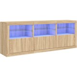  Komoda s LED svjetlima boja hrasta sonome 181,5x37x67 cm | shoptok.hr