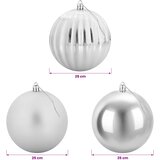  Set božićnih kuglica XXL 3 kom. Srebrna &amp;Oslash; 25 cm Plastika Slike
