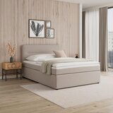 Bessagi Home postelja z vzmetnico marco, rjavosiva, 160x200 | Shoptok.si