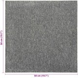  Tepih 20 pcs Sivi 50 x 50 cm 100% Polipropilen | Eponuda.com