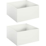  Vrtna saksija 2 kom. Bijela 60 x 60 x 30 cm Čelična vrata | shoptok.hr