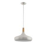 Eglo Sabinar visilica/1, e27, prom 400, srebrna-brušena/drvo | shoptok.hr