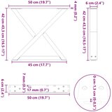  Noge za klub stolić 2 kom Crne 50 x (42-43,3) cm Čelične | shoptok.hr