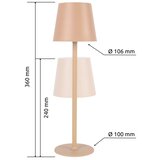 Globo 58438S - LED prigušiva dodirna spoljašnja lampa VANNIE LED/3W/3,7V IP44 | Eponuda.com