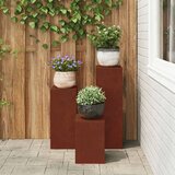  Stalak za biljke 3 pcs Rđa Čelik otporan na vremenske uvjete | shoptok.hr