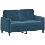  Dvosjed s ukrasnim jastucima plavi 120 cm baršunasti | shoptok.hr