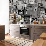  Tapeta - Banksy - grey collage 50x1000 Vodootporna | shoptok.hr