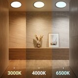  LED plafonsko svetlo HUGO LED/16/24/32W/230V 3000/4000/6500K prečnik 37 cm IP54 belo | Eponuda.com