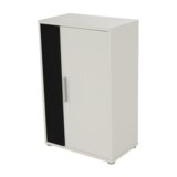 Kondela Dnevni regal, bela/črna, KEVIN | Shoptok.si