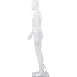 vidaXL Celotna moška izložbena lutka s stekleno osnovo bela 185 cm | Shoptok.si