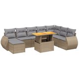Maison Chic Seti vrtnega pohištva - Vrtna garnitura 9-delna z blazinami bež poli ratan, (21796212) | Shoptok.si