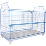 eurokraft pro Sprednja vrata, polovično preklopna, z mrežo, svetlo modre barve, model 1200 | Shoptok.si