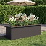  Vrtna posuda za sadnju s LED svjetlom Crna 30 x 100 x 30 cm | shoptok.hr