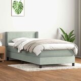 Box Spring krevet s madracem svijetlo sivi 80x220 cm samt | shoptok.hr