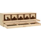  Gnezdišče za kokoši s 5 predelki 117x33x38 cm trdna borovina, (20767482) | Shoptok.si