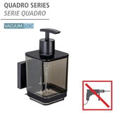 Wenko Črn plastičen dozirnik za milo z namestitvijo brez vrtanja 340 ml Quadro – | Shoptok.si