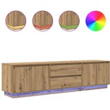 TV ormarić s LED svjetlima Artisan hrast 193,5x41x50 cm | Eponuda.com