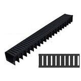 Aco EasyLine kanal 1m sa PP crnom rešetkom Tip SLIM | Eponuda.ba