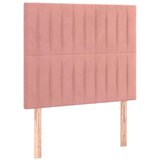  Posteljni okvir z vzglavjem roza 90x200 cm žamet | Shoptok.si