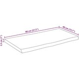 Stolna ploča sa živi rub 80x40x2 5 cm masivno grubo drvo manga | shoptok.hr