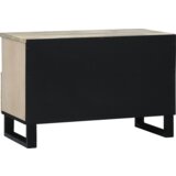 vidaXL Zabavni centri in stojala za televizor s predalom s polico Bela in črna | Shoptok.si