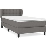 Box spring postelja z vzmetnico temno siva 90x190 cm blago, (20790852) | Shoptok.si