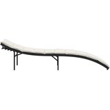  Ležaljka za sunčanje s jastukom crna 55 x 199 x 50 cm poliratan | Eponuda.ba