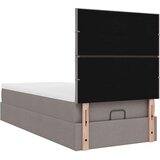  Otoman okvir kreveta s madraca smeđesivi 80x200cm od tkanine - Sivo-smeđa 80 x 200 cm Blok s kvadratima | shoptok.hr