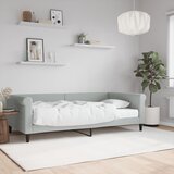vidaXL Dnevna postelja z vzmetnico svetlo siva 100x200 cm žamet Cene