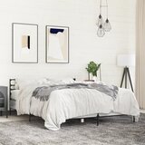 Maison Chic Posteljni okvir - Dvoposteljna postelja - Zakonska postelja siva sonoma 150x200 cm inž. les in kovina-J15238, (21763601) | Shoptok.si