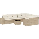 Maison Chic Seti vrtnega pohištva - Vrtna garnitura - Vrtni pohištvo set 10-delna z blazinami bež poli ratan, (21821810) | Shoptok.si