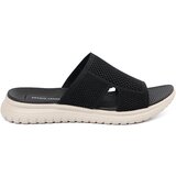 Sergio Leone Women's black platform flip flops by Cene