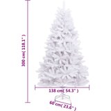  Umjetno božićno drvce sa šarkama i stalkom bijelo 300 cm | shoptok.hr