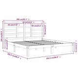  Posteljni okvir medeno rjav iz trdnega lesa 200x200 cm, (20645908) | Shoptok.si