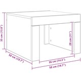  Stolić za kavu bijeli 50 x 50 x 35 cm od konstruiranog drva | shoptok.hr