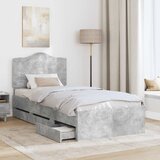  Krevetna konstrukcija s ladicama Betonsko Siva 90 x 190 cm | Eponuda.com