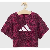 Adidas Dječja majica kratkih rukava G TI AOP TEE boja: ružičasta