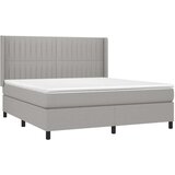  Krevet box spring s madracem svjetlosiva 160x200 cm tkanina | shoptok.hr